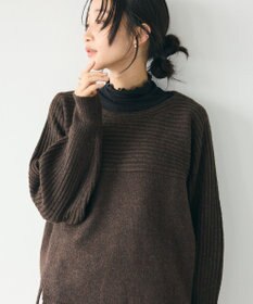 CRAFT STANDARD BOUTIQUE 編み違い斜めスリットニットチュニック