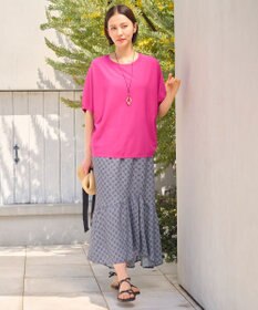 自由区 【洗える・XSサイズあり】アラベスクプリント スカート