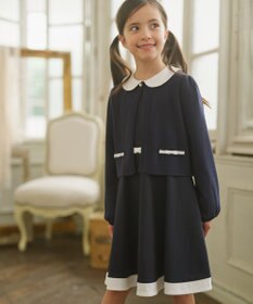 組曲 KIDS 【110-140cm】モダンネイビー ワンピース
