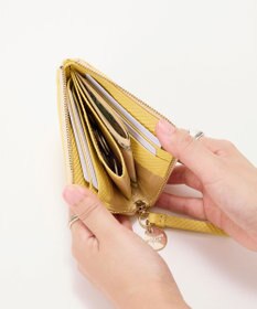 TOPKAPI 【TREASURE TOPKAPI】クロスエンボス レザー L字ファスナー ミニ 財布