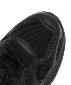 WEGO PUメッシュヒールダッドスニーカー