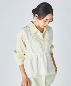 OP／FILA 【Ocean Pacific】Vネックレースビスチェ