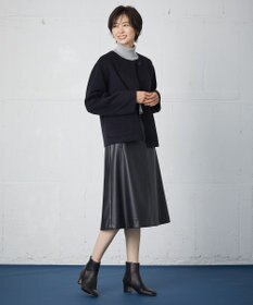 J.PRESS LADIES 【洗える】シンセティックマットleather スカート