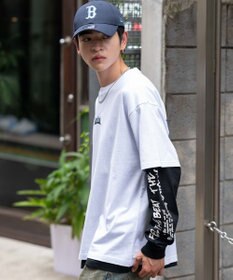 WEGO 【2点セット】アクセ付きアンサンブルグラフィックT（長袖）