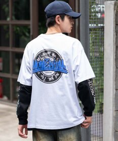 WEGO 【2点セット】アクセ付きアンサンブルグラフィックT（長袖）