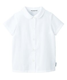 MIKI HOUSE HOT BISCUITS 【90-130cm】ピケ素材の丸衿半袖ブラウス