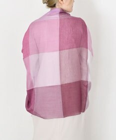 muto ブロックチェック シルクカシミヤストール