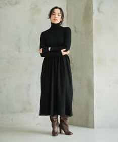 #Newans 【カシミヤ混】フィット＆フレアニットワンピース