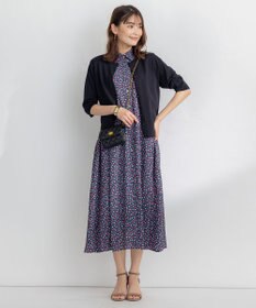 【美品❣️】組曲 プティフラワージョーゼットシフォン ワンピース　ロング丈　L 小倉優子さん着用・洗える】大花柄シフォンワンピース