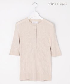 自由区 【カトリエムブーケ】Cotes melangees a la soie ヘンリーネックトップス