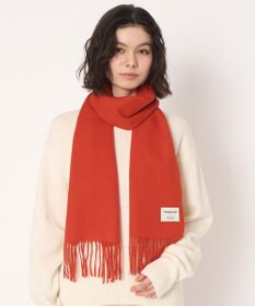 MOONBAT 【WEB限定】MACKINTOSH PHILOSOPHY バッキンガムベア付きウール100%無地マフラー (パッケージ付き)