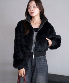 WEGO 【25年秋冬新作】フェイクファーショートブルゾン