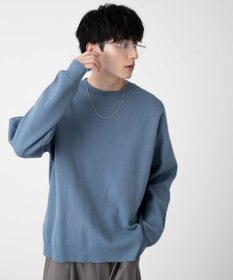 WEGO 【ユニセックス着用ITEM/MLサイズ展開】ミラノリブクルーネックプルオーバー