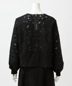 23区 【GOLD LABEL】チュールヘアリーエンブロイダリー ブラウス