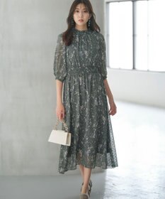 ANY SIS 【洗える】ニュアンスプリント ワンピース