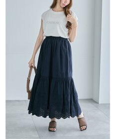 Te chichi エンブロイダリーティアードスカート