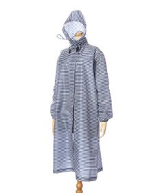 MOONBAT FLAT PURE サイクル レインコート ボーダー 自転車 収納袋付き