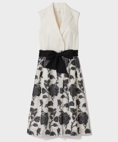 GRACE CONTINENTAL フラワージャガードテーラードレス