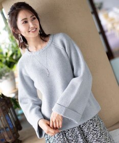 Tiaclasse 【洗える】リラックス感のあるラグランスリーブニット