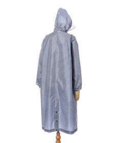 MOONBAT FLAT PURE サイクル レインコート ボーダー 自転車 収納袋付き