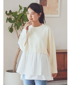 earth music&ecology プリーツヘムドッキングチュニック