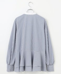 #Newans 【シワになりにくい/洗濯機可能】ダブルフリルヘムシャツ