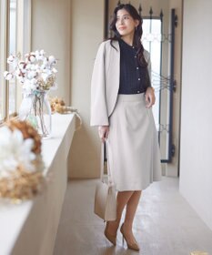 Tiaclasse 【ダブルクロス・洗える】アシンメトリープリーツスカート