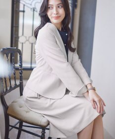 Tiaclasse 【ダブルクロス・洗える】アシンメトリープリーツスカート