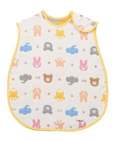 MIKI HOUSE HOT BISCUITS 六重織 どうぶつ柄 ガーゼスリーパー