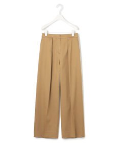 ICB 【洗える】リヨセルサテンストレッチ ワイドストレートパンツ