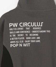 PW CIRCULUS 今が旬トップス！【ドライな肌触り / UV遮蔽率98.9% UVカット / ストレッチ】【WOMEN】ワッフルハーフジップ  ゴルフウェア レディース