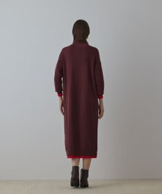 GRACE CONTINENTAL バイカラーストレートニットワンピース