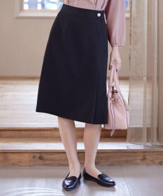 Tiaclasse 【ダブルクロス・洗える】アシンメトリープリーツスカート