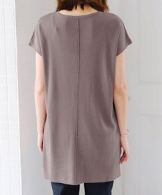 Tiaclasse 【洗える】フレンチスリーブニットチュニック