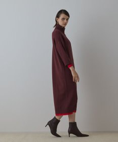 GRACE CONTINENTAL バイカラーストレートニットワンピース