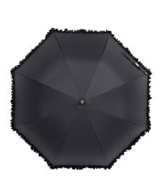 MOONBAT ランバン オン ブルー 晴雨兼用日傘 長傘 ドビー×フリル 遮光 遮熱 UV