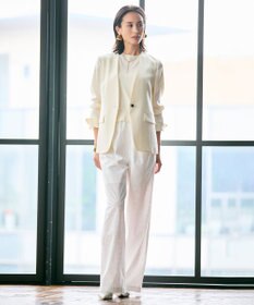 BEIGE， 【洗える】VALOIS / バックシフォンレーヤードニット