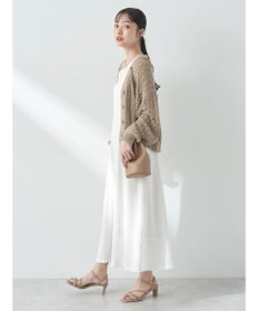 earth music&ecology ファンシーヤーンすかしニットカーディガン