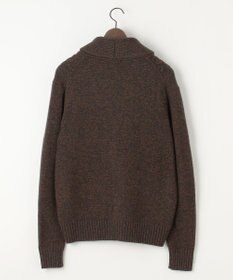 JOSEPH ABBOUD 【イタリア糸使用/軽く暖かい】 ラムウールケーブル柄ショールカラーカーデ