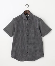 JOSEPH ABBOUD 【快適な着心地/イージーケア】コンパクトジャージースクエアジャガート 半袖 シャツ