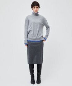 BEIGE， 【洗える】POMPE / ウールカシミヤタートルネックニット