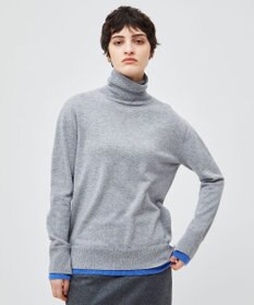 BEIGE， 【洗える】POMPE / ウールカシミヤタートルネックニット