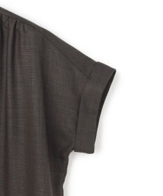 23区 【先行予約】リネンライクグロッシー バンドカラー ブラウス