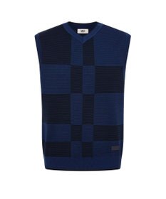 DAKS 【DAKS GOLF】ウールチェック柄ニットベスト