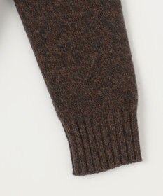 JOSEPH ABBOUD 【イタリア糸使用/軽く暖かい】 ラムウールケーブル柄ショールカラーカーデ