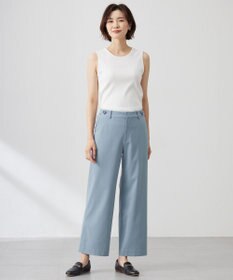 J.PRESS LADIES 【洗える】CARREMAN 2WAY ストレート ワイド パンツ