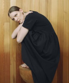 #Newans 【洗える】コクーンシルエットロングワンピース