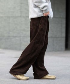 WEGO イージー3Dバレルレッグコーデュロイパンツ