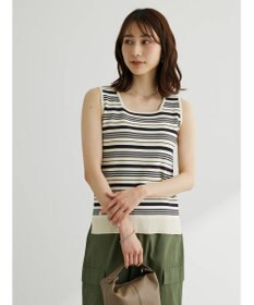 Green Parks スクエアネックニットタンクトップ