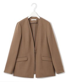 ICB L 【UVケア・洗える】ウール2WAYストレッチ ノーカラージャケット